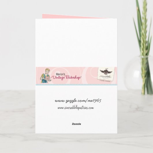 Cupcake Rezept Weihnachtskarte Feiertagskarte (Rückseite)