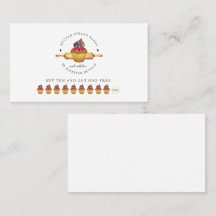 Cupcake Rolling Button Baker Loyalty Card Wasserfa