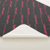 Cupcake Rosa Text Custom Schwarz Sherpadecke (3/4)