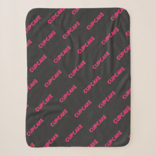 Cupcake Rosa Text Custom Schwarz Sherpadecke