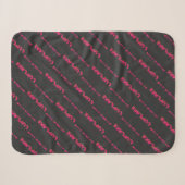 Cupcake Rosa Text Custom Schwarz Sherpadecke (Vorderseite (Horizontal))