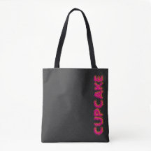 Cupcake Rosa Text Custom Schwarz