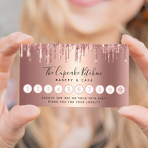 Cupcake Rose Gold Glitter Tropfen Bäckerei Kondito