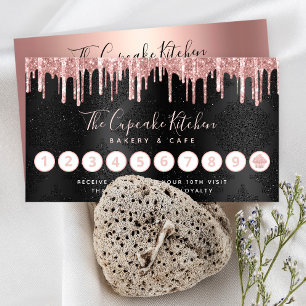 Cupcake Rose Gold Glitzer Tropfen Bäckerei Koch Sc Treuekarte
