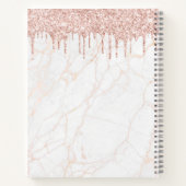 Cupcake Rose Gold Glitzer Tropfen Marmorbäckerei K Notizblock (Rückseite)