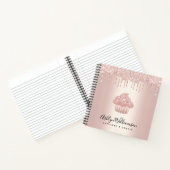 Cupcake Rose Gold Konditorei Glitzer Tropfen Notizblock (Innenseite)