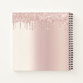 Cupcake Rose Gold Konditorei Glitzer Tropfen Notizblock (Rückseite)