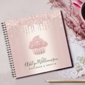 Cupcake Rose Gold Konditorei Glitzer Tropfen Notizblock