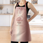 Cupcake Rose Gold Kupfer Glitzer Tropfen Bäckerei  Schürze<br><div class="desc">Hier ist ein wunderbarer Weg, um den Spaß des Backens zu ergänzen. Genießen Sie die kulinarischen Abenteuer, wenn Sie diese elegante, raffinierte, einfache und moderne Schürze tragen. Ein funkelnd, Rose vergoldeter Kupfer-Kupfer-Kupfer-Kupfer, handgeschriebene Schrift-Typografie und Glitzer-Tropfen überlagern ein Imitat metallische Rose Gold Kupfer Bronze ombre Hintergrund. Personalisieren Sie Ihre Daten mit...</div>
