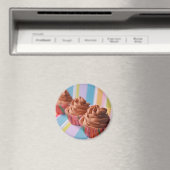 Cupcake Row Magnet (In Situ (Geschirrspüler))