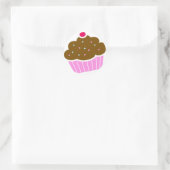 Cupcake Runder Aufkleber (Tasche)