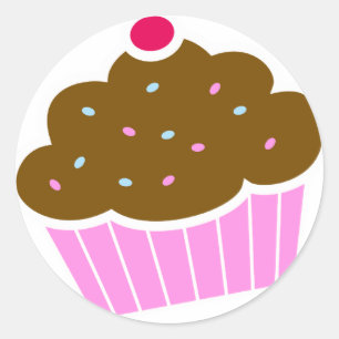 Cupcake Runder Aufkleber