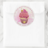 Cupcake Runder Aufkleber (Tasche)