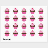 Cupcake Runder Aufkleber (Blatt)