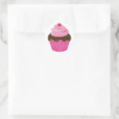 Cupcake Runder Aufkleber (Tasche)