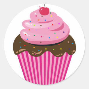 Cupcake Runder Aufkleber