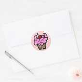 Cupcake Runder Aufkleber (Umschlag)