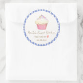 Cupcake Runder Aufkleber (Tasche)