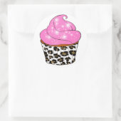 Cupcake Runder Aufkleber (Tasche)