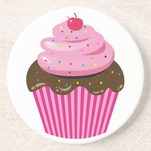 Cupcake Sandstein Untersetzer (Vorne)