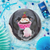 Cupcake - Schwarzes Labor Pappteller (Party)