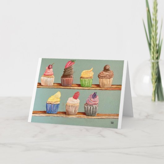 Cupcake Shelfie Note Card (Vorderseite)