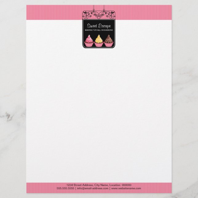 Cupcake Sign Baker Briefkopf (Vorderseite)