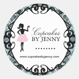 Cupcake Silhouette Packing Stickers