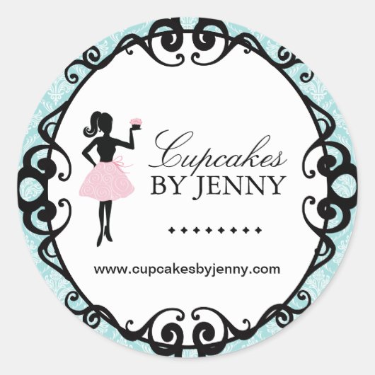 Cupcake Silhouette Packing Stickers (Vorderseite)