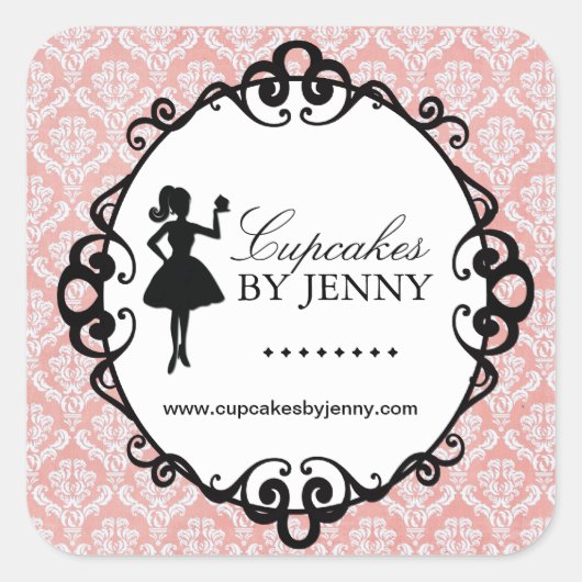 Cupcake Silhouette Packing Stickers (Vorderseite)