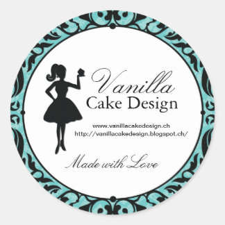 Cupcake Silhouette Packing Stickers