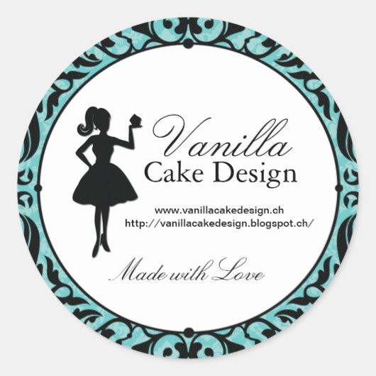 Cupcake Silhouette Packing Stickers (Vorderseite)