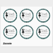 Cupcake Silhouette Packing Stickers (Blatt)