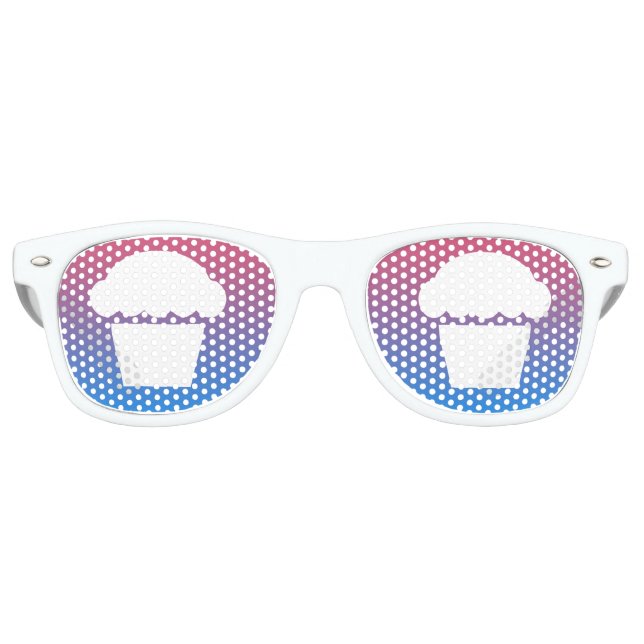 Cupcake Sonnenuntergang Partybrille (Vorderseite)