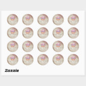Cupcake Sparkle Glitzer Gold Bokeh Runder Aufkleber (Blatt)