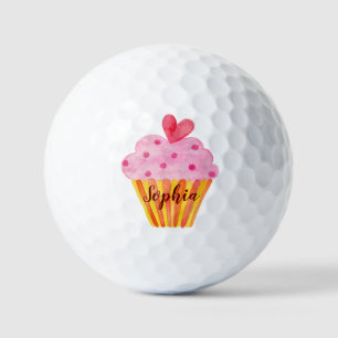 Cupcake-Spaß-Rosa-Golf-Kugeln Golfball