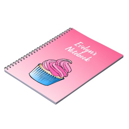 Cupcake Spiral Foto Notebook Notizblock (Linke Seite)
