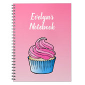 Cupcake Spiral Foto Notebook Notizblock (Vorderseite)
