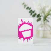 Cupcake-Splat Visitenkarte (Stehend Vorderseite)