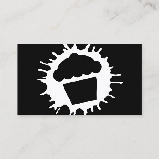 Cupcake splatz schwarze Lochkarte Treuekarte (Vorderseite)