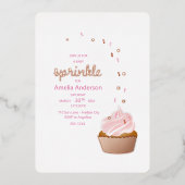 Cupcake Sprinkle Babydusche Einladungen (Vorderseite)