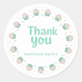 Cupcake Sprinkle Baking Thank You Sticker 