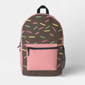 Cupcake Sprinklen Back Pack Bedruckter Rucksack (Vorderseite)