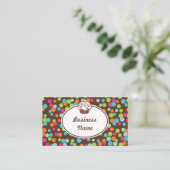 Cupcake Sprinkles Business Cards Visitenkarte (Stehend Vorderseite)