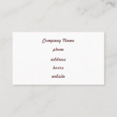 Cupcake Sprinkles Business Cards Visitenkarte (Rückseite)