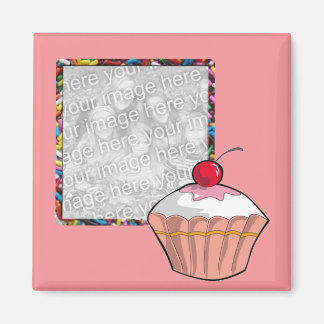 Cupcake & Sprinkles Foto Magnet