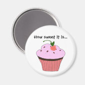Cupcake-Spruch Magnet (Vorderseite/Rückseite)