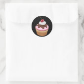 Cupcake - SRF Runder Aufkleber (Tasche)