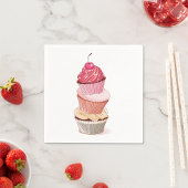 Cupcake Stack Paper Napkins Serviette