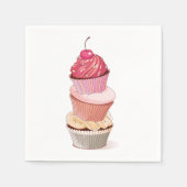 Cupcake Stack Paper Napkins Serviette (Vorderseite)